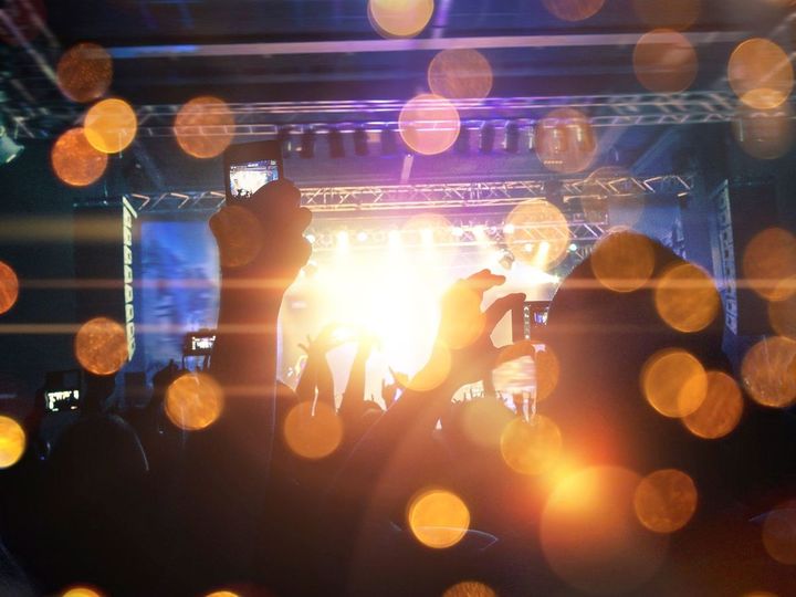 コンサートで盛り上がる客席