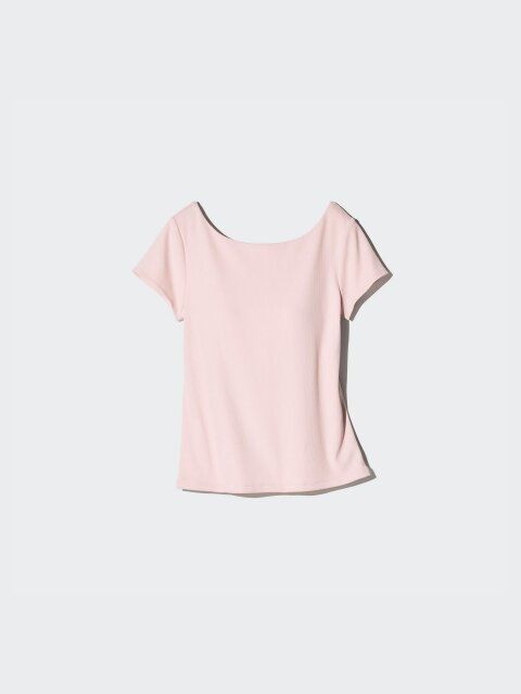 ユニクロのエアリズムコットンローバックブラTシャツ