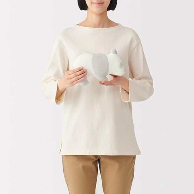 無印良品 ポケット付き 動物クッション（パンダ）