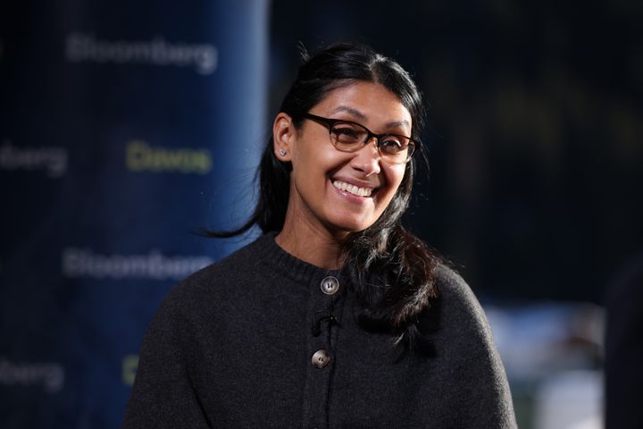 2025年のダボス会議にて。Photo_ Hollie Adams / Bloomberg via Getty Images