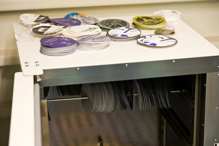 レコード面のレーベル部分