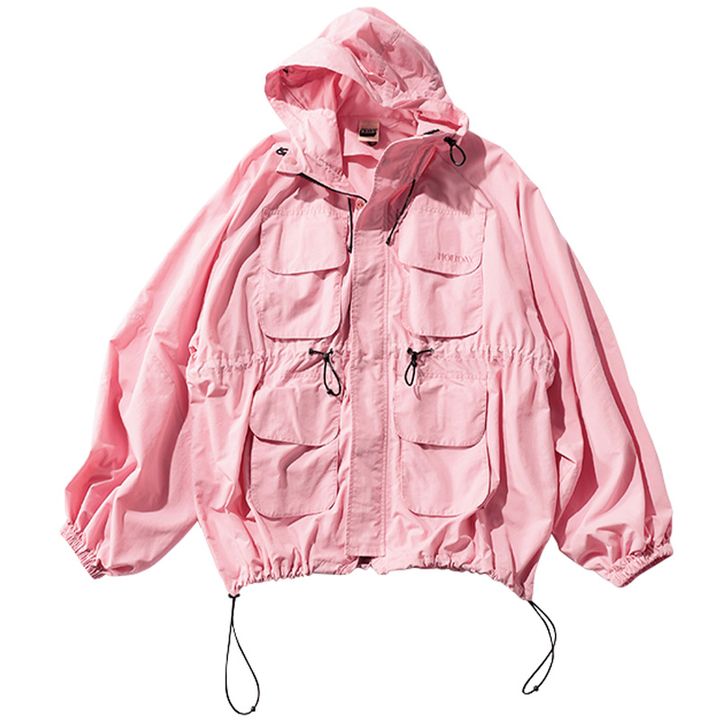 ホリデイのピンクのシャカシャカアウター