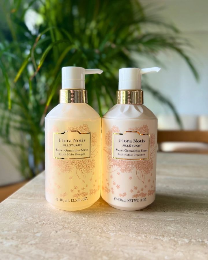 フローラノーティス ジルスチュアート スウィートオスマンサス リペアモイストシャンプー、フローラノーティス ジルスチュアート スウィートオスマンサス リペアモイストトリートメント
