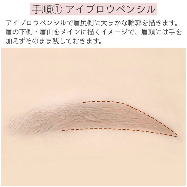 手順①アイブロウペンシル 解説