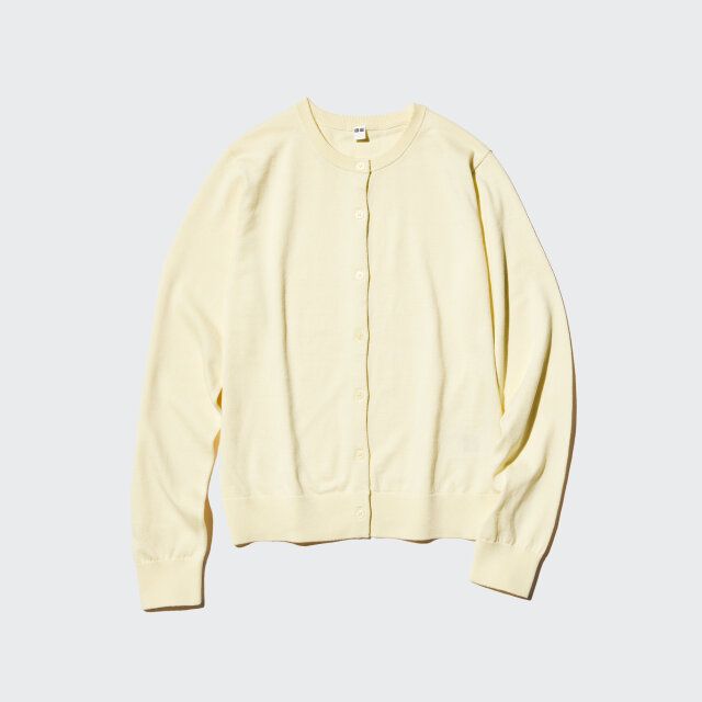 ユニクロのUVカットクルーネックカーディガン