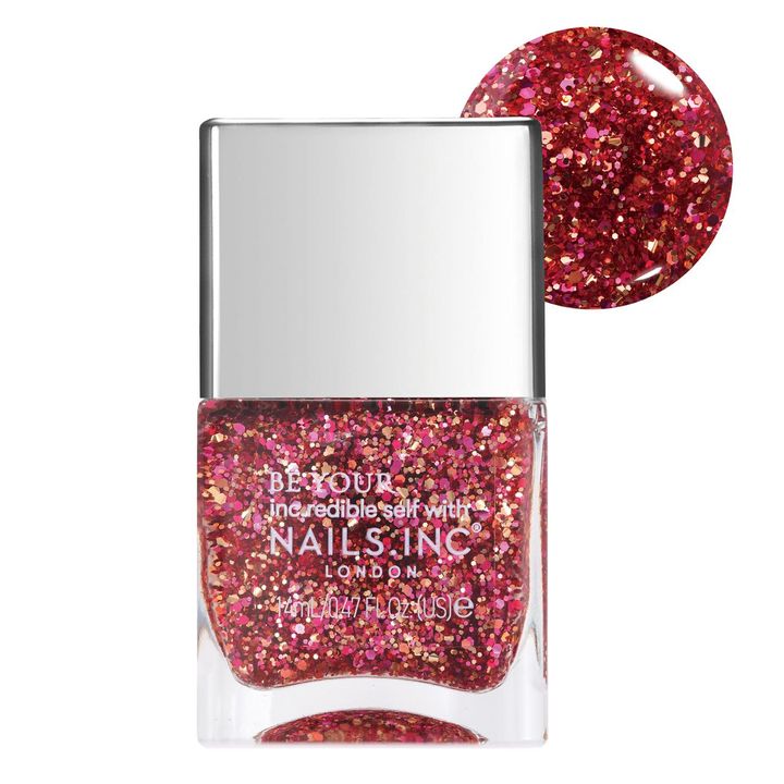 画像2: ペリーピンクをベースにしたエネルギッシュな1本。ネイルズ インク スーパー シークイン ネイルポリッシュ タイム トゥ シャイン ¥3,080 出典：nailsinc.jp