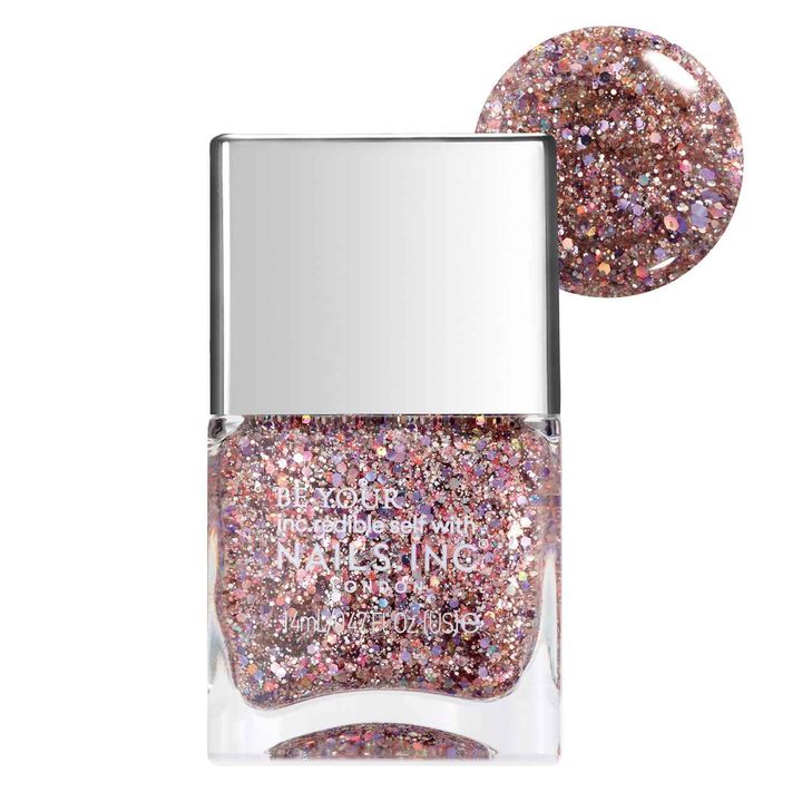 画像1: ペリーピンクをベースにしたエネルギッシュな1本。ネイルズ インク スーパー シークイン ネイルポリッシュ タイム トゥ シャイン ¥3,080 出典：nailsinc.jp