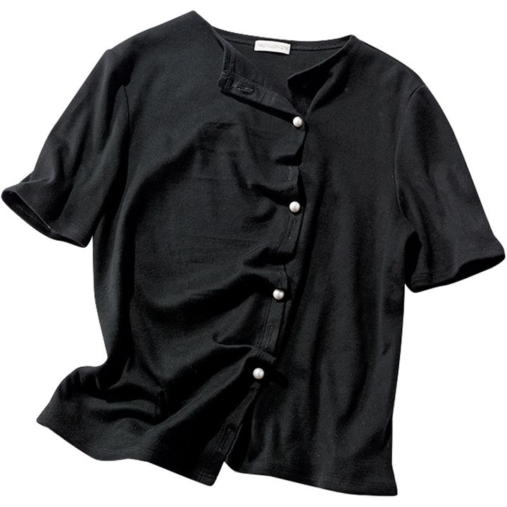 プロタゴニスタのパール付きTシャツ