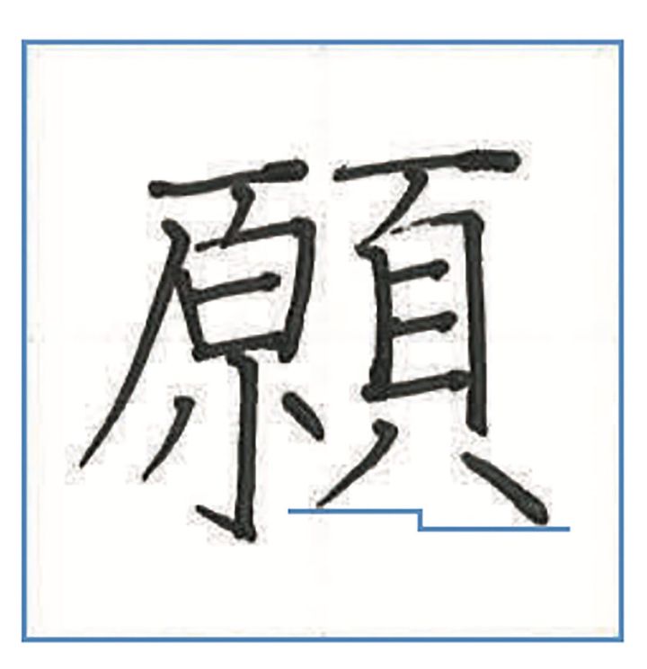 美文字のコツ「最後の一画を少し下げる」