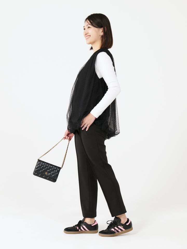 クラウドチームVERY濱野かやの春のジレコーデ全身2