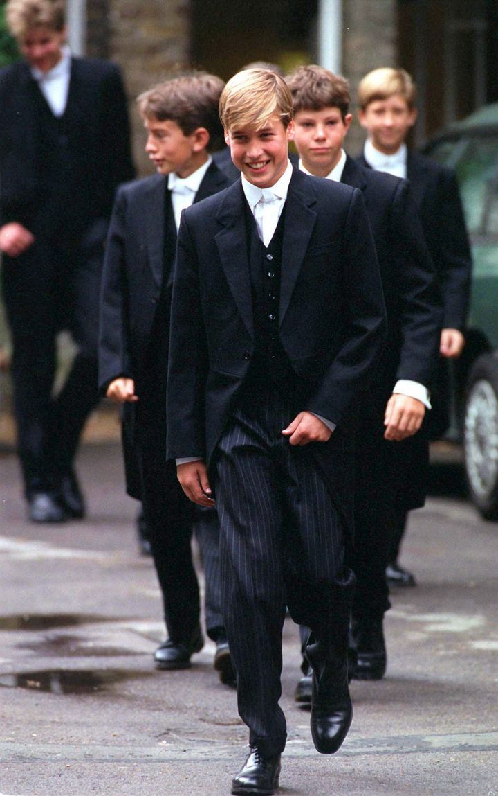 1995年にイートン校に入学したウィリアム王子。