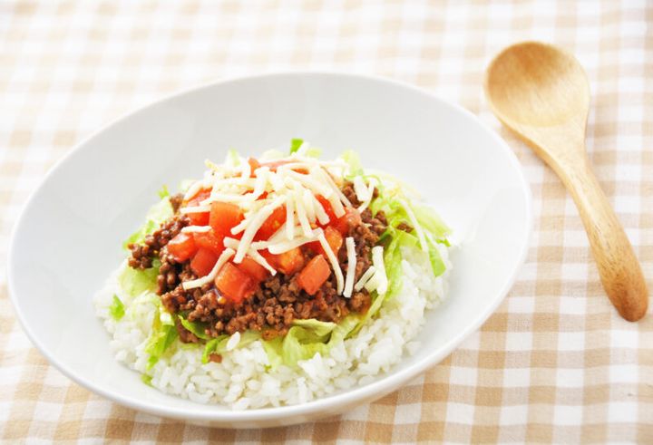 ミートソースで作るタコライス