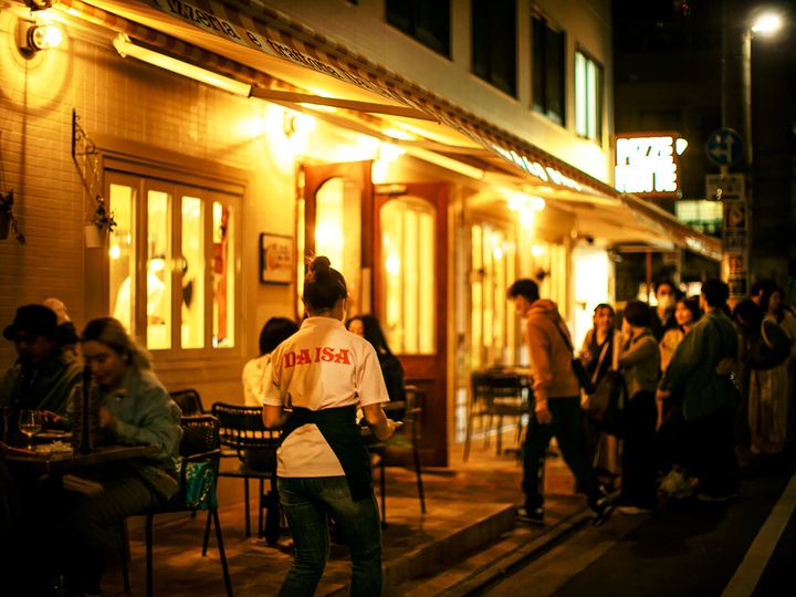 中目黒『Pizzeria e trattoria da ISA』のテラス席