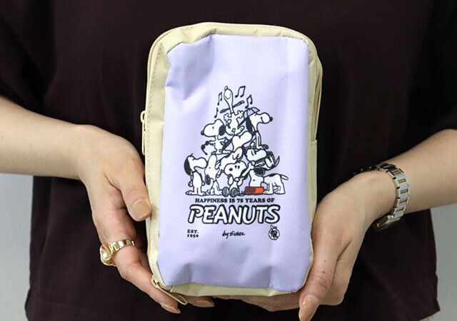 SNOOPY［スヌーピー］側面ポケット付きスタンドポーチ