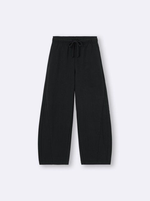 2025guスウェットバレルレッグパンツ