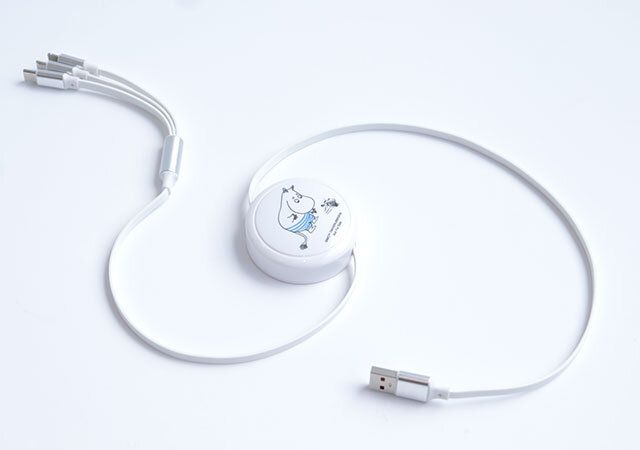 宝島社オトナミューズ8月号増刊の付録のMOOMINの巻き取り式USBケーブル2