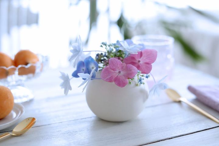 ガクアジサイのアレンジ