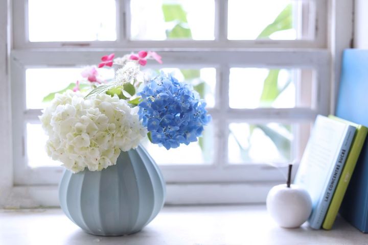 3種のアジサイのアレンジ