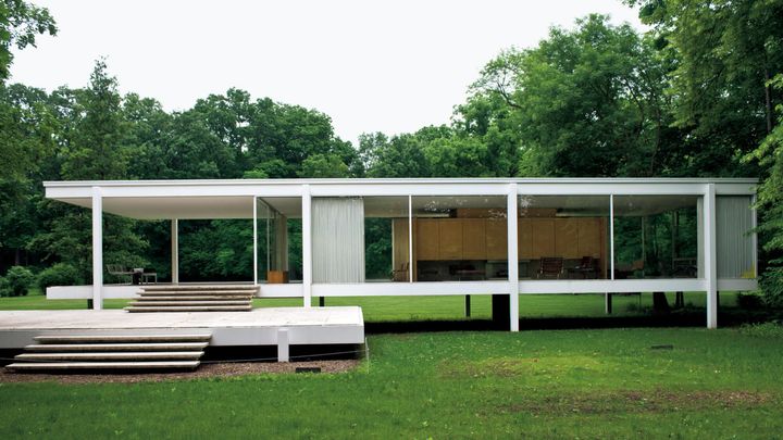 フランク・ロイド・ライト「ファンズワース邸」外観