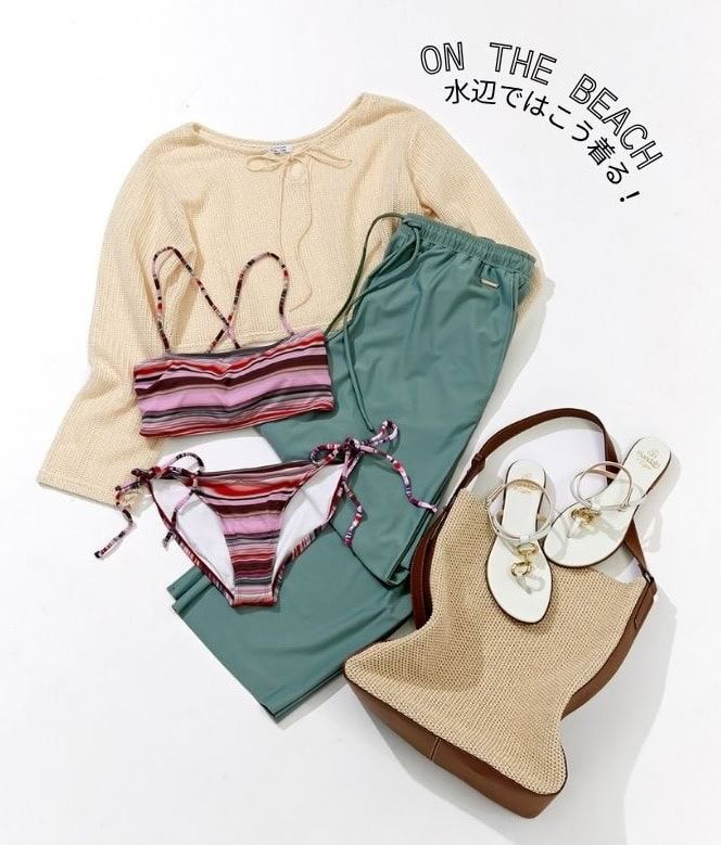 モスグリーンのラッシュガードパンツ1万8700円（カオス／カオス表参道）