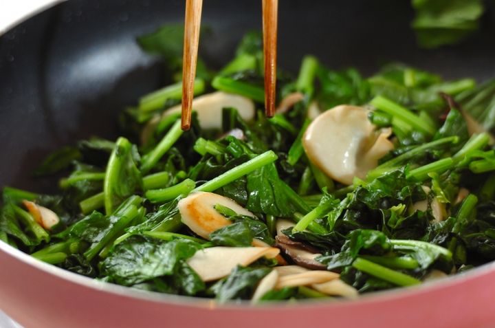ホウレン草のウスターソテーの作り方2