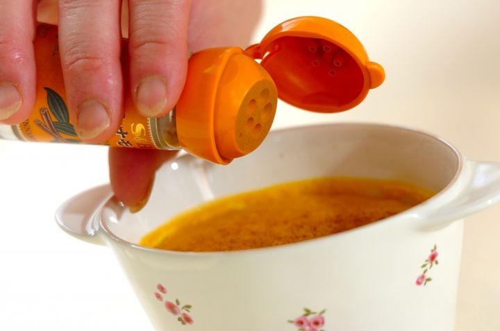 フライパンで作る！簡単カボチャのプリンの作り方5