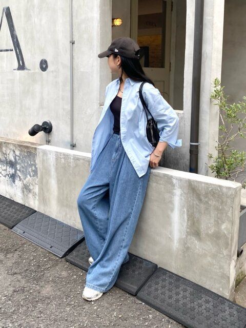 ワイドデニムコーデ4