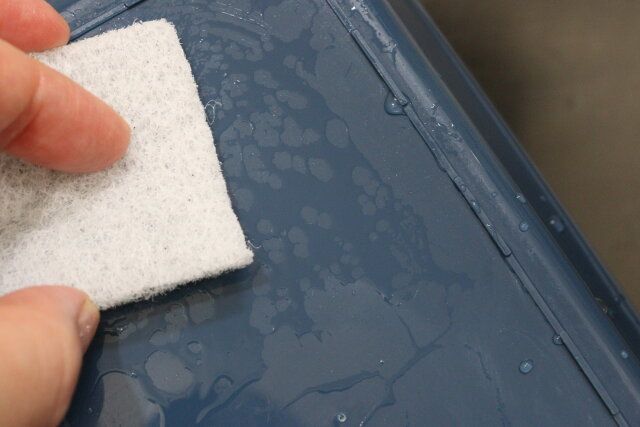 セリア 重曹入りスポンジ 油汚れ 使用例