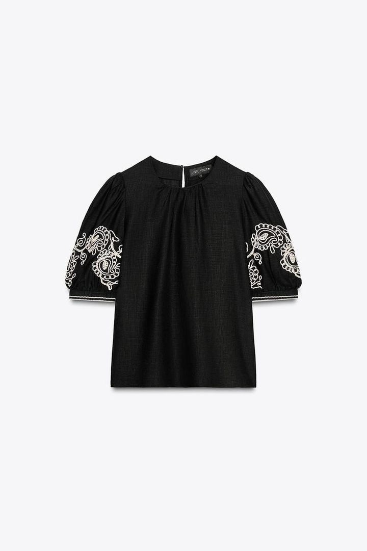 ZARA】大人のこなれ見えに！「刺繍トップス」で差をつけて