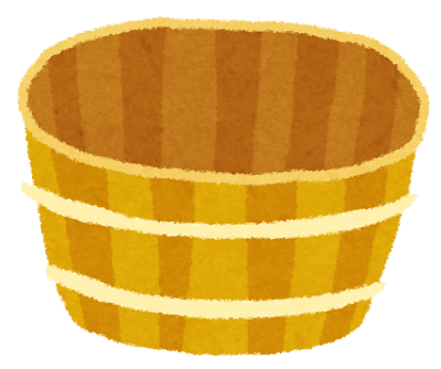 お風呂のイラスト「風呂桶」