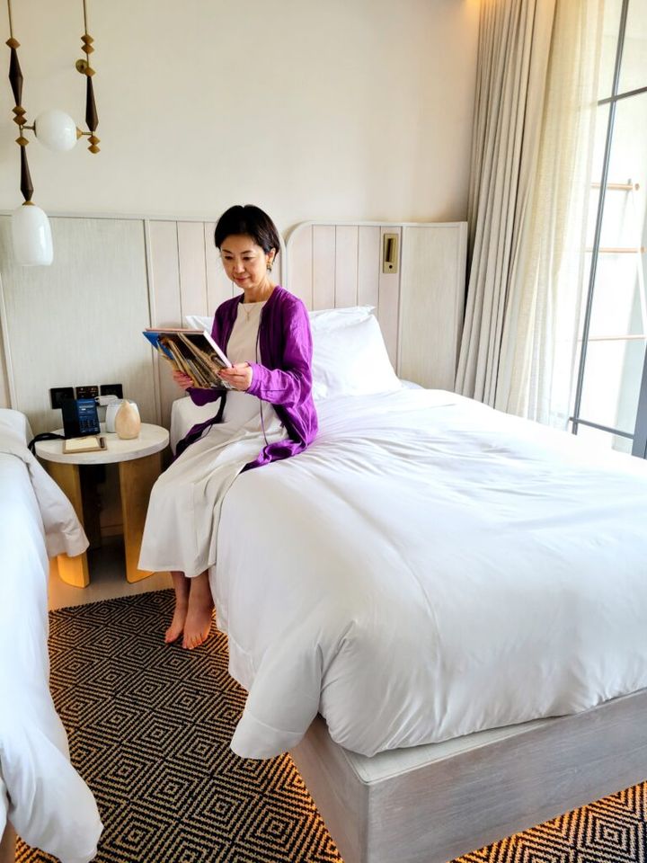 ホテルチェックイン直後