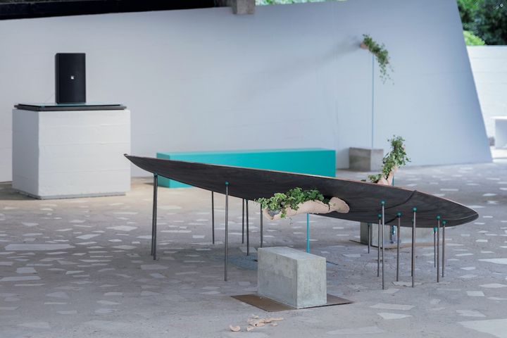 地上階の砂木の作品