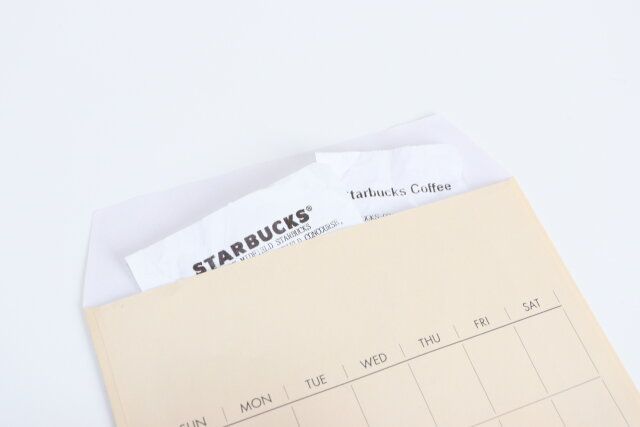 封筒角型6号12Pフリースケジュール レシート