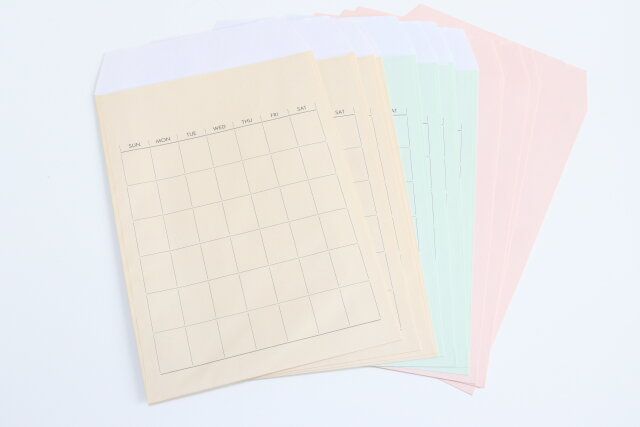 封筒角型6号12Pフリースケジュール 入り数