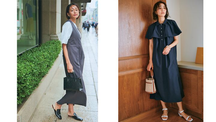 夏のオフィスカジュアルワンピースコーデ2パターン