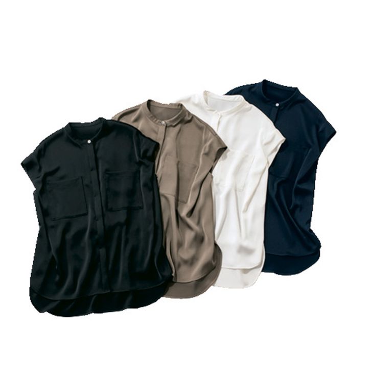 マットサテンのブラウス