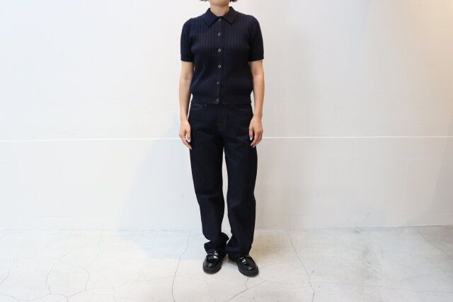 ユニクロのリブポロカーディガン半袖4