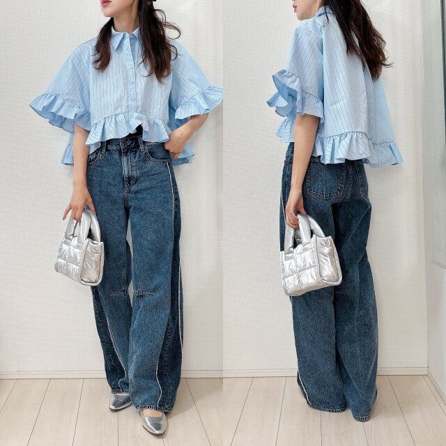 デニムに合わせるだけで可愛い