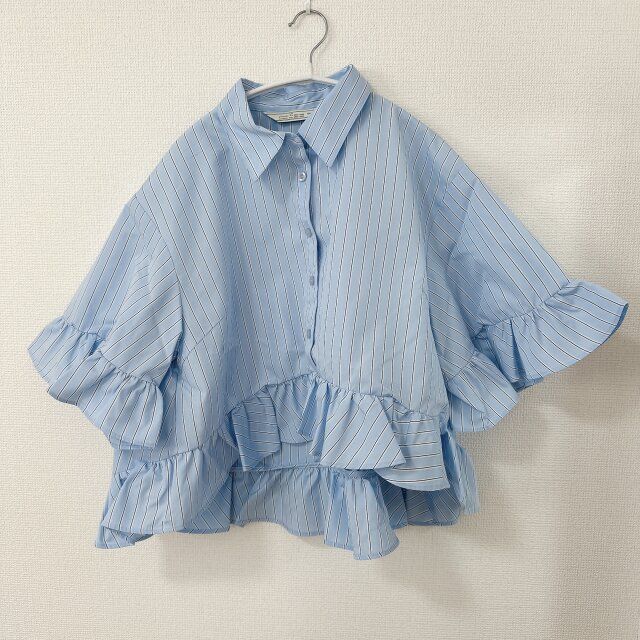 GU「ペプラムシャツ(5分袖) by rokh」