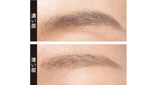 濃い眉、薄い眉／モデリングアイブロウペンシル 01