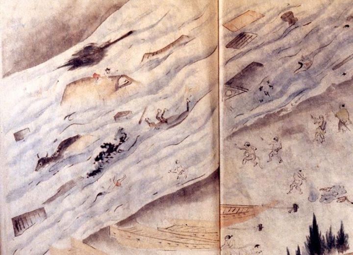 『浅間山焼昇之記』に描かれた幸手宿における利根川大洪水の様子