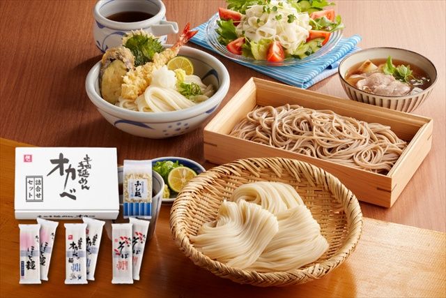 詰合せセット(オカベの麺・ほっと麺・手延そば・ふしめん)