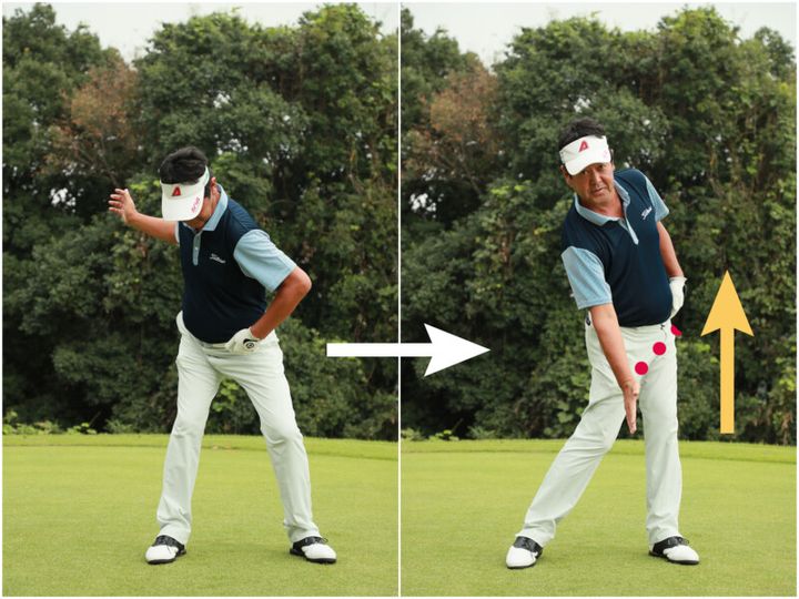 腰に負荷をかけずに飛ばす方法！シニアプロが股関節の使い方を解説