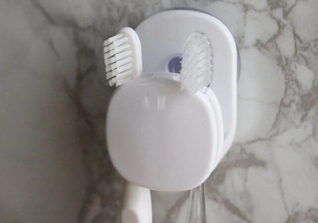 ダイソーの吸盤付き歯ブラシ＆コップホルダー2