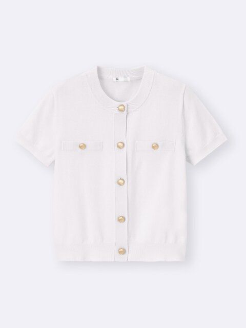 メタルボタンカーディガン