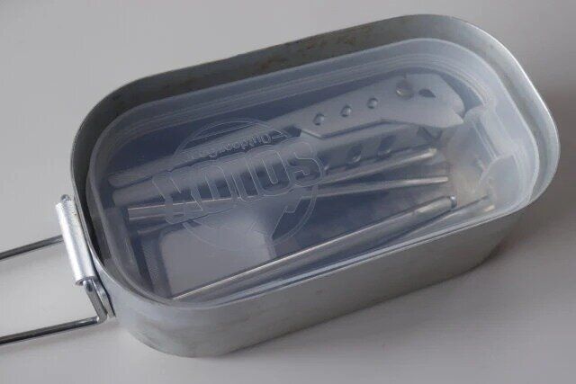 ダイソーのストレスフリーになるメスティンに入るクリアケース コンパクト