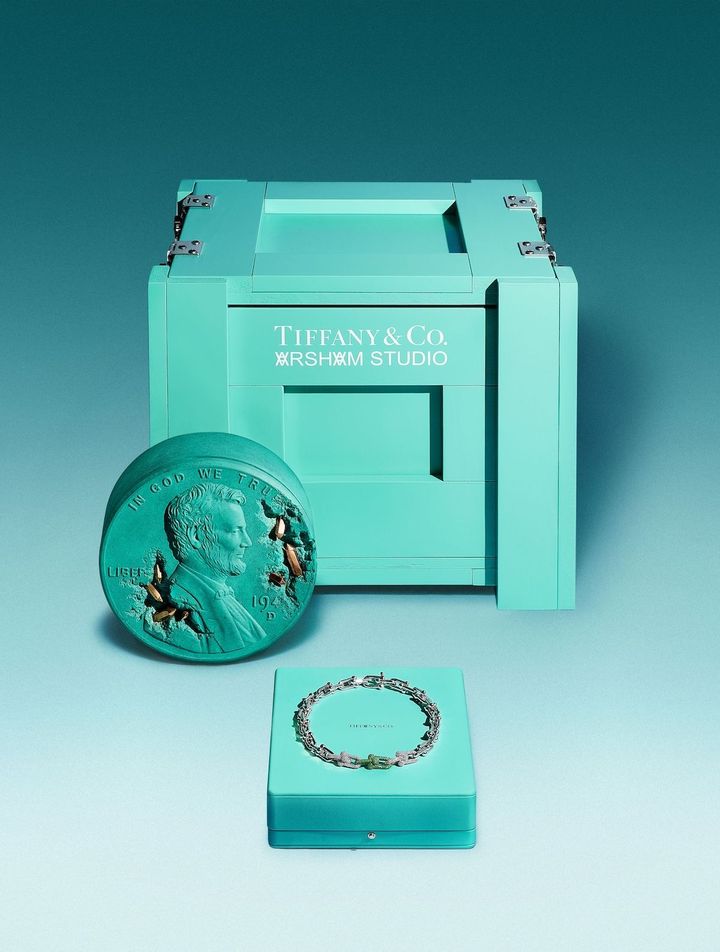 「ティファニー & アーシャム スタジオ ハードウェア ネックレス」（WG×ダイヤモンド×ツァボライト）世界39点限定