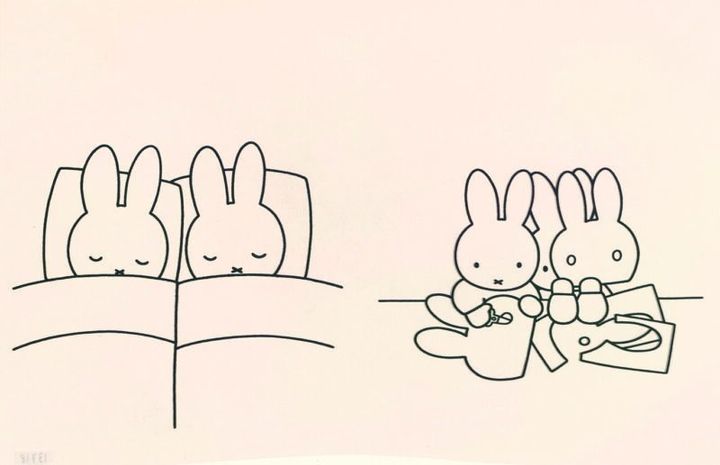 『誕生70周年記念 ミッフィー展』『うさこちゃんおとまりにいく』1988年 印刷原稿