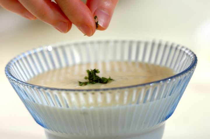 豆乳仕立ての簡単ビシソワーズの作り方2