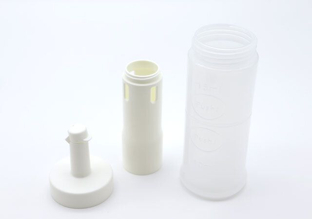 ダイソー 押して量れる計量ボトル 分解 洗える